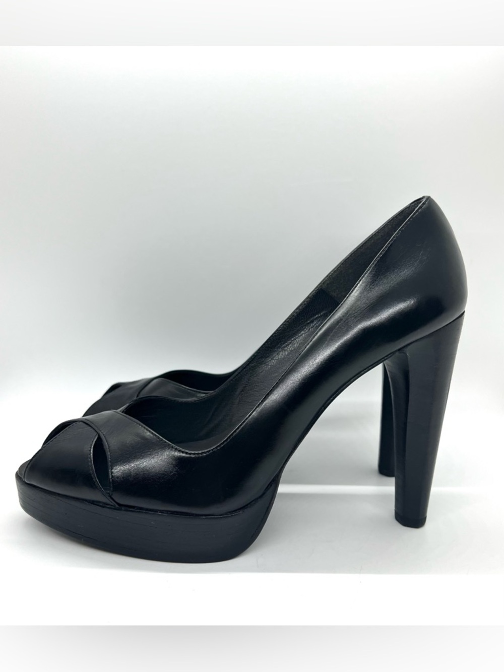 Stuart Weitzman Peep Toe Platform Heels - Picture 8 of 15